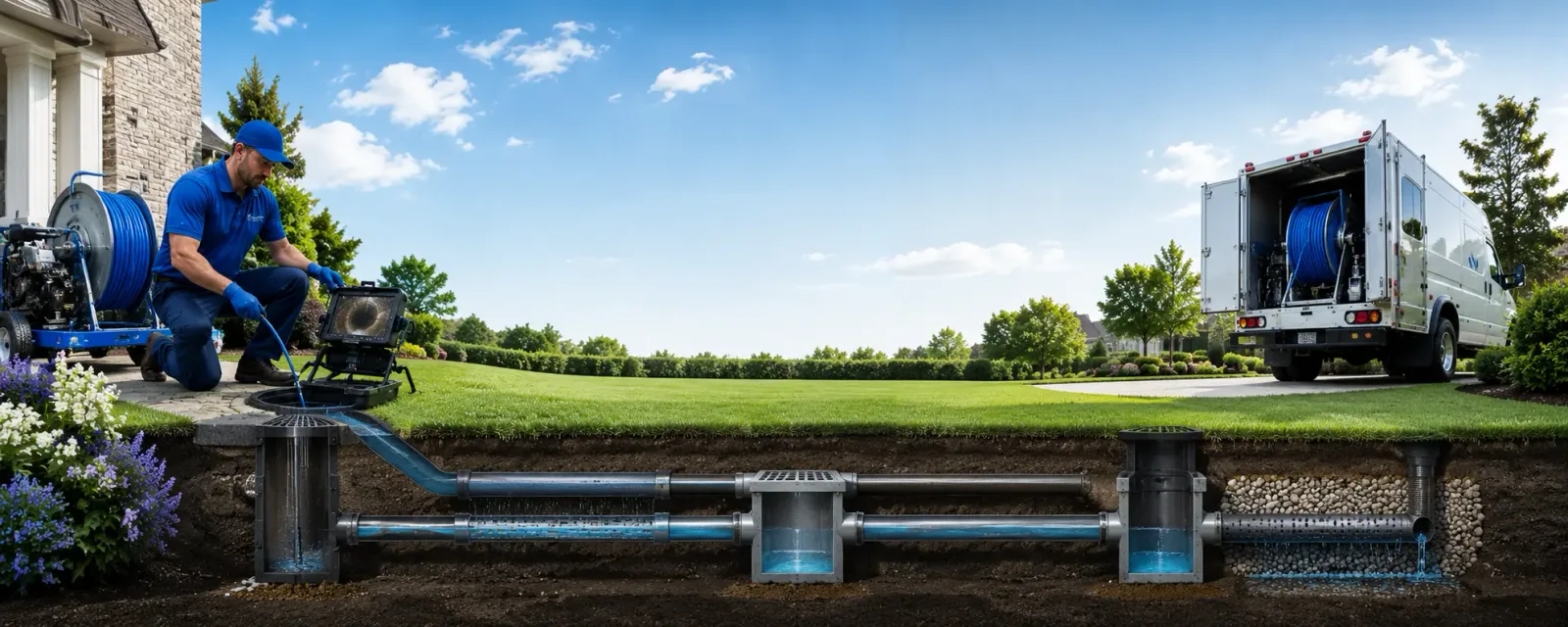 Outdoor drain cleaning information for Milford Square, PA
